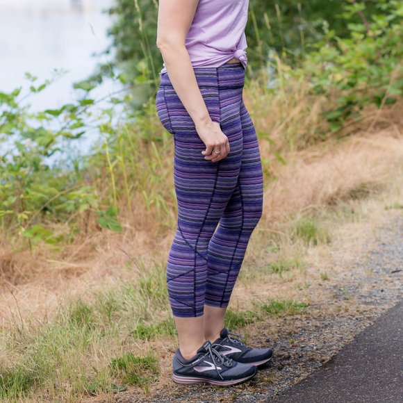 Lululemon Pace Rival Crop Space Dye Twist Violet Sz 8 - Picture 6 of 15